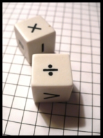 Dice : Dice - 6D - Math Dice - Operations - Multiply and Divide - Slightly Rounded Corners